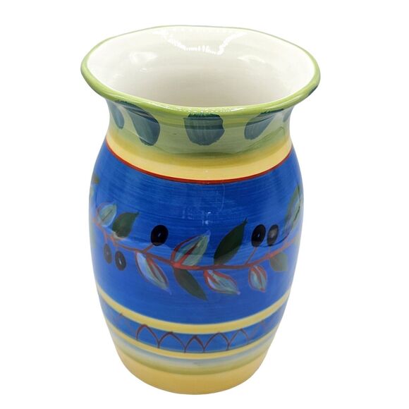 Vintage Certified International Pamela Gladding Hand-Painted Ceramic Vase 9.3inH - Picture 8 of 11